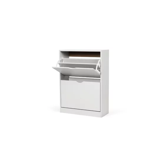 Pantofar Corry, 2 sertare, 60x24x83 cm, MDF, Alb Mat picture - 3