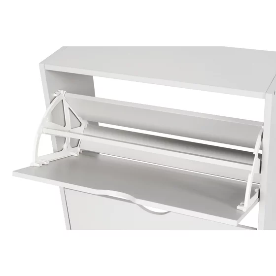 Pantofar Corry, 2 sertare, 60x24x83 cm, MDF, Alb Mat picture - 4