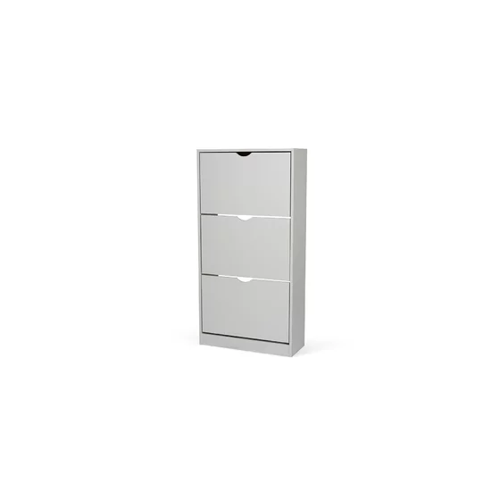 Pantofar Corry, 3 sertare, 60x24x118 cm, Pal Melaminat,  Gri picture - 2