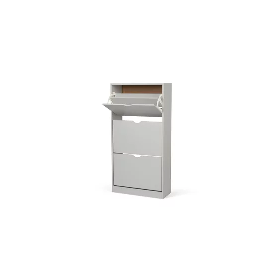 Pantofar Corry, 3 sertare, 60x24x118 cm, Pal Melaminat,  Gri picture - 3