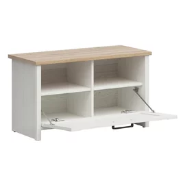 Pantofar Loksa, 85x37x49 cm, Pin Alb/Stejar Gradson