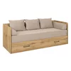 Pat cu Sertar, Perne si Saltea Timber, 80-160x200 cm, Pal Melaminat -  Stejar Wotan - picture - 1