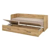 Pat cu Sertar, Perne si Saltea Timber, 80-160x200 cm, Pal Melaminat -  Stejar Wotan - picture - 3