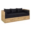 Pat cu Sertar, Perne si Saltea Timber, 80-160x200 cm, Pal Melaminat -  Stejar Wotan - picture - 4