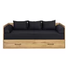 Pat cu Sertar, Perne si Saltea Timber, 80-160x200 cm, Pal Melaminat -  Stejar Wotan - picture - 5