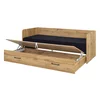 Pat cu Sertar, Perne si Saltea Timber, 80-160x200 cm, Pal Melaminat -  Stejar Wotan - picture - 6