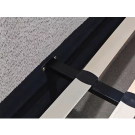 Pat Tapitat Ronda, 180x200 cm, Stofa, Gri Deschis