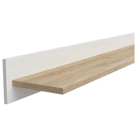 Polita Loksa, 143x24x17 cm, Pal Melaminat, Pin Alb/Stejar Gradson picture - 2