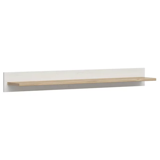 Polita Loksa, 143x24x17 cm, Pal Melaminat, Pin Alb/Stejar Gradson picture - 3