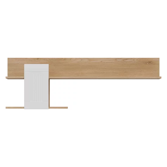 Polita Milton ML10, 163.5x23x46.5 h cm, Pal Melaminat/MDF,  Stejar Cremona/Alb Mat picture - 2