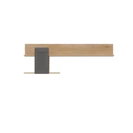 Polita Milton ML10, 163.5x23x46.5 h cm, Pal Melaminat/MDF,  Stejar Cremona/Gri
