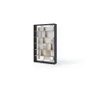 Biblioteca Fitt FP-01, 125x33x210 cm, Pal Melaminat, Grafit/Stejar/Gri Lucios picture - 3