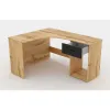 Birou de Colt Corner-24N2LU03, 155x125x75 cm, Stejar Wotan/negru picture - 6