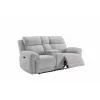 Canapea cu Recliner Electric si Bar, Herbert 2L, 201x97x102 cm,  Stofa, Beige