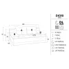 Canapea Extensibila Diori, 202x105x92 cm, Stofa, Gri picture - 4
