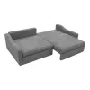 Canapea Extensibila Evora Extra Large, 276x137x71/92 cm, Stofa Lincoln 90 Gri Inchis picture - 5