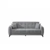 Canapea Extensibila Hermes, 222x88x88 cm, Stofa, Gri picture - 1