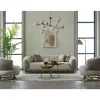 Canapea Palmera, 248x100x80 cm, Stofa/Microfibra - Gri Deschis/Taupe picture - 2