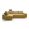 Coltar Extensibil Asti 260x188x77/87 cm, Stofa, Mustar picture - 1