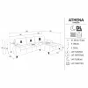 Coltar Extensibil Athena, 290x175x85 cm, Stofa Aragon 01 Crem Deschis picture - 5