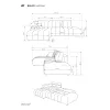 Coltar Extensibil Ballo, 276x176x88 cm, Stofa, Crem picture - 8