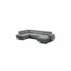 Coltar Extensibil Cordoba III,Forma U, 346x203x76-90 cm, Stofa, Gri-Verzui picture - 3