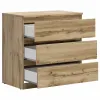 Comoda 3 Sertare Timber, 75x45x75.5 cm, Pal Melaminat,  Stejar Wotan picture - 2