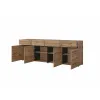 Comoda 4 Usi + 4 Sertare, Cross,  225x40x75 cm, Pal Melaminat, Stejar Wotan picture - 2