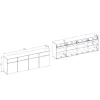 Comoda 4 Usi + 4 Sertare, Cross,  225x40x75 cm, Pal Melaminat, Stejar Wotan picture - 5