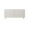 Comoda 6 Sertare, Lante 163-6S, 163.2x38x81.2 cm, MDF, Beige picture - 3