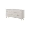 Comoda 6 Sertare, Lante 163-6S, 163.2x38x81.2 cm, MDF, Beige picture - 2