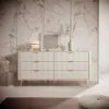 Comoda 6 Sertare, Lante 163-6S, 163.2x38x81.2 cm, MDF, Beige picture - 1