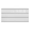 Comoda 6 Sertare Timber, 150x45x75.5 cm, Pal Melaminat,  Alb Lucios picture - 4
