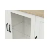 Comoda Loksa, 2 Usi + Usa Sticla + 2 Sertare, 160x43x135 cm, Pal Melaminat, Pin Alb/Stejar Gradson picture - 3