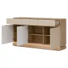 Comoda Milton 3 Usi+3 Sertare ML03, 163.5x40.5x88 h cm, Pal Melaminat/MDF, Stejar Cremona/Casmir picture - 2