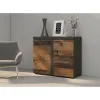 Comoda Rumba 2F 97x40x82 cm, Pal Melaminat, Matera/OldWood,  OLDMAT21 picture - 1