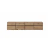 Comoda TV 4 Usi Rabatabile + 4 Sertare, Cross,  225x40x48 cm, Pal Melaminat, Stejar Wotan picture - 4