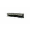 Comoda TV 4 Usi Rabatabile + 4 Sertare, Cross,  225x40x48 cm, Pal Melaminat, Verde Pin picture - 2