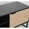 Comoda  TV Coorg, 2 Usi, 150x40x60 h cm, Metal/Pal Melaminat, Negru/Stejar picture - 3