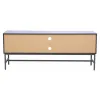 Comoda  TV Coorg, 2 Usi, 150x40x60 h cm, Metal/Pal Melaminat, Negru/Stejar picture - 5
