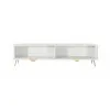 Comoda TV Lante RTV200-2D, 200x38x51.2 cm, MDF, Alb picture - 3