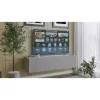 Comoda TV Suspendata Joy, 150x38x35 cm, Pal Melaminat, Front MDF cu Riflaj, Gri Mat picture - 2