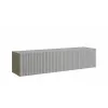 Comoda TV Suspendata Joy, 150x38x35 cm, Pal Melaminat, Front MDF cu Riflaj, Gri Mat picture - 1