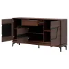Comoda Vero 3 Usi + Sertar VR03, 163.5x38.5x86 h cm, Pal Melaminat/MDF, Nuc Inchis picture - 3