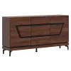 Comoda Vero 3 Usi + Sertar VR03, 163.5x38.5x86 h cm, Pal Melaminat/MDF, Nuc Inchis picture - 4