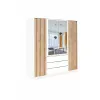 Dulap Bali Lux D4, 4 Usi + 3 Sertare,  196x57.5x200 cm, STEJAR WOTAN/ALB picture - 1