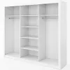 Dulap cu usi culisante IDEA ID-01-3L, 250x60x215 cm, Alb picture - 3