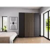 Dulap KAJA 4 Usi, BL/BL-EV 2F 2LAM 200x61.9x239 cm, Negru/Stejar Evoke picture - 1