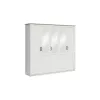 Dulap Loksa 5 usi,  240x57.5x220 cm, Pal Melaminat, Pin Alb/ Stejar Gradson picture - 3