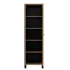 Dulap Noel NE07, Cu Polite, 58x39x194 cm, Stejar Evoke/Negru picture - 2